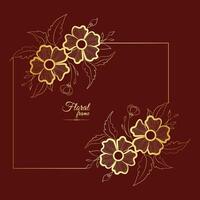 Golden Border Warm Color Border Frame Picture Frame Gold And luxury Floral frame vector