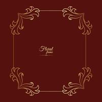 Golden Border Warm Color Border Frame Picture Frame Gold And luxury Floral frame vector