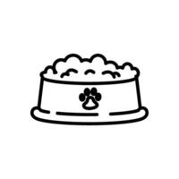 pet food line icon, isolated background vector