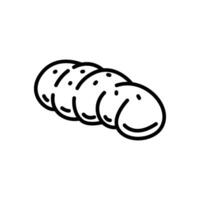 bread line icon, isolated background vector