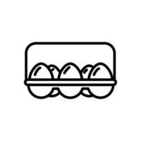 eggs line icon, isolated background vector