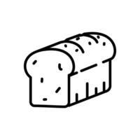 un pan línea icono, aislado antecedentes vector