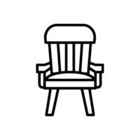 bench line icon, isolated background vector