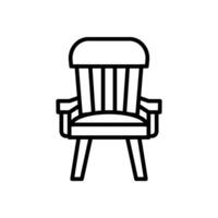 bench line icon, isolated background vector