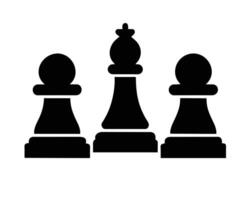 Silhouettes of chess pieces vector