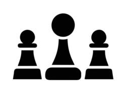 siluetas de ajedrez piezas vector