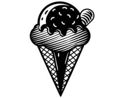 cucurucho de helado vector