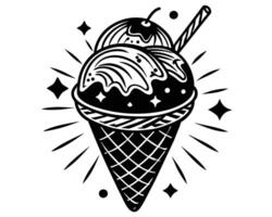 Ice cream cone vector