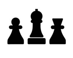 siluetas de ajedrez piezas vector