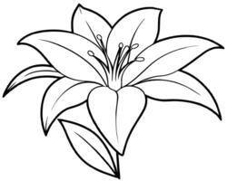 Lily of the valley outline vector