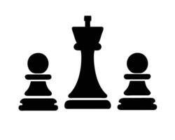 Silhouettes of chess pieces vector