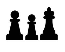 Silhouettes of chess pieces vector