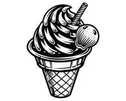 Ice cream cone vector