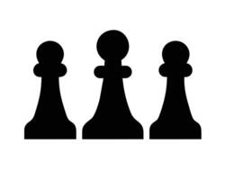 Silhouettes of chess pieces vector