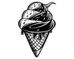 cucurucho de helado vector