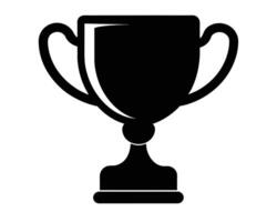 Silhouette of a black trophy vector