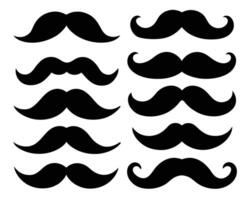 Mustache Bundle Silhouette vector