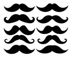 Mustache Bundle Silhouette vector