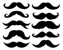 Mustache Bundle Silhouette vector