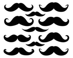 Bigote haz silueta vector