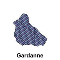 Gardanne City Map of France Country, abstract geometric map with color creative design template vector