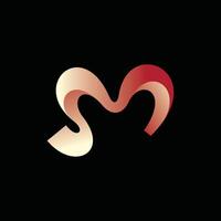 letra s amor romance moderno negocio icono diseño modelo vector