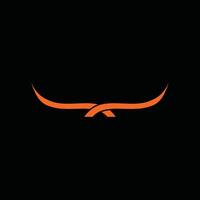 Longhorn minimalist modern icon creative design template vector