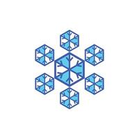 Ice Block Cube geometric modern business creative design template vector