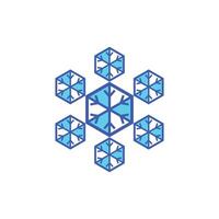 Ice Block Cube geometric modern business creative design template vector