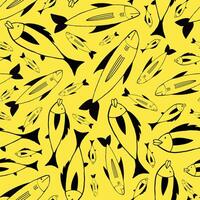 Fishes seamless pattern vector