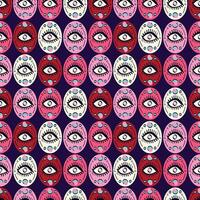 seamless pattern with magical eyes vector