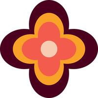 Retro flower sign vector