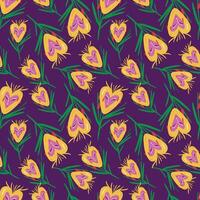 funny pattern with cool flowers vector