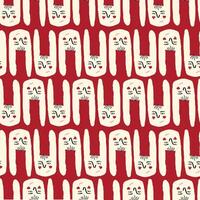 cartoon rabbits seamless pattern vector