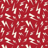 A red and white pattern of lightning bolts vector