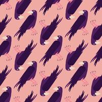 Seamless pattern with ravens vector