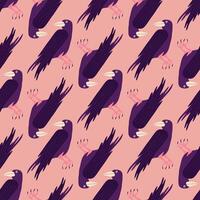 Seamless pattern with ravens vector