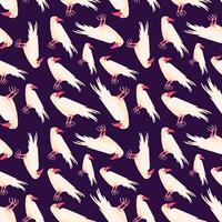 Seamless pattern with ravens vector