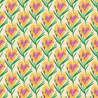 funny pattern with cool flowers vector