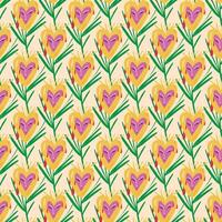 funny pattern with cool flowers vector