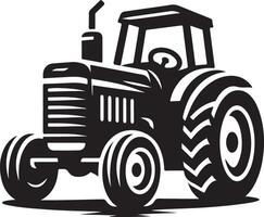 tractor icono, negro color silueta vector