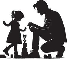 celebrating parents day moment, silhouette, black color silhouette vector