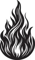 Flame Silhouette, black color silhouette 1 vector