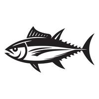 fish silhouette illustration, black color fish silhouette isolated white background vector