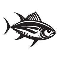 fish silhouette illustration, black color fish silhouette isolated white background vector