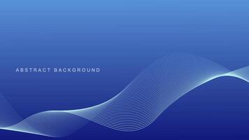 Abstract glowing wave lines on dark blue background. Dynamic wave pattern. Modern flowing wavy lines. Futuristic technology concept. Suit for banner, poster, cover, brochure, flyer, website vector