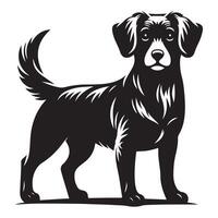 a Lucy dog, black color silhouette vector