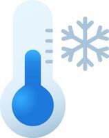 Winter thermometer temperature icon vector