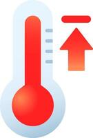 Heat thermometer temperature icon vector