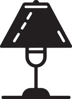 Lamp line icon, black color silhouette vector